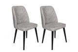 Set scaune (2 bucăți) Dallas Chair Set (2 Pieces), Bej, 50x90x49 cm - Gri Negru, SKU 974NMB1653