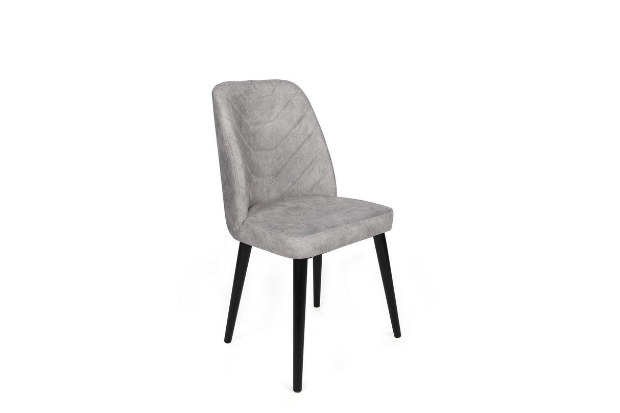 Set scaune (2 bucăți) Dallas Chair Set (2 Pieces), Bej, 50x90x49 cm - Gri Negru, SKU 974NMB1653