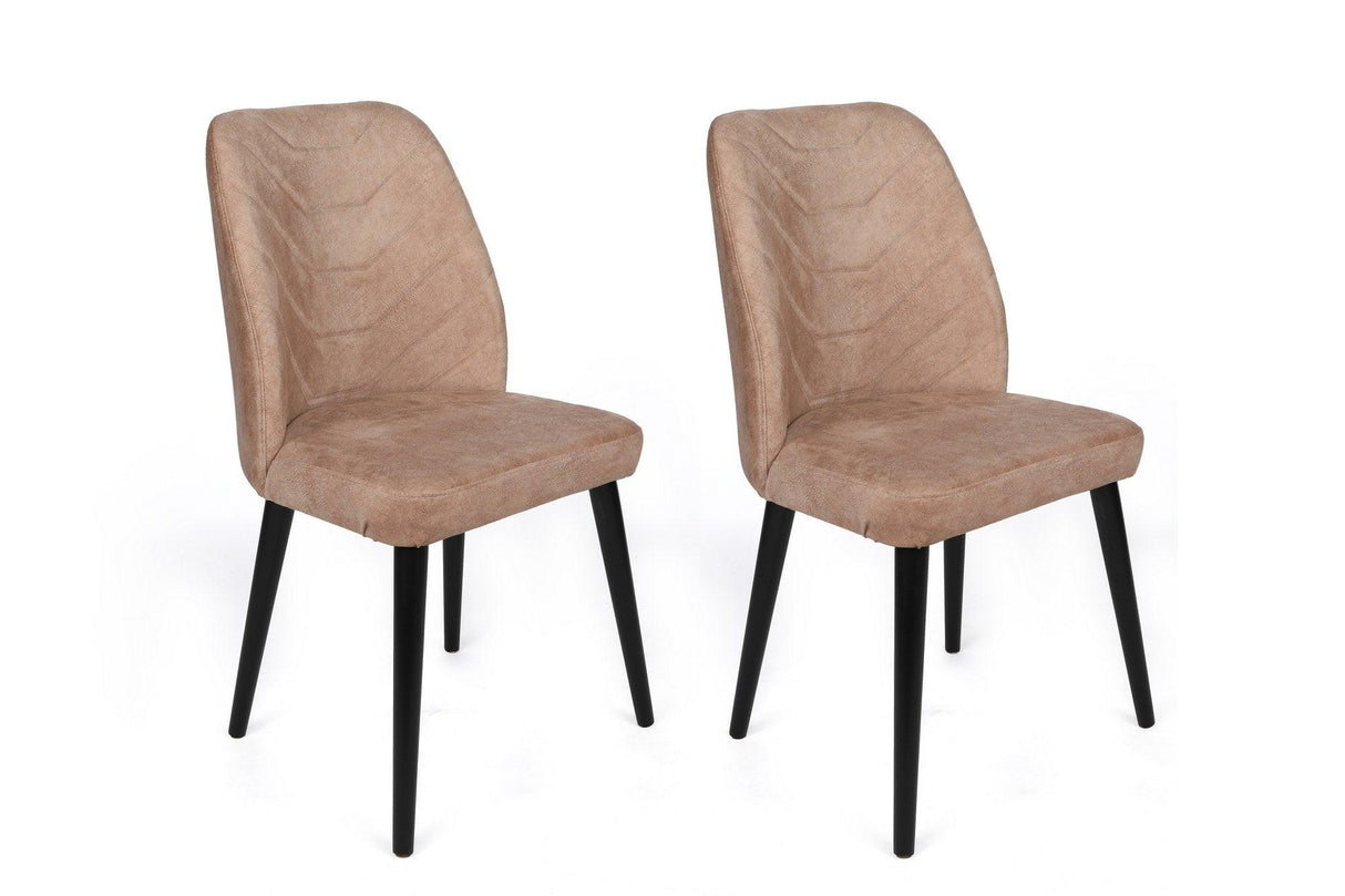Set scaune (2 bucăți) Dallas Chair Set (2 Pieces), Bej, 50x90x49 cm - Vizon Black, SKU 974NMB1653