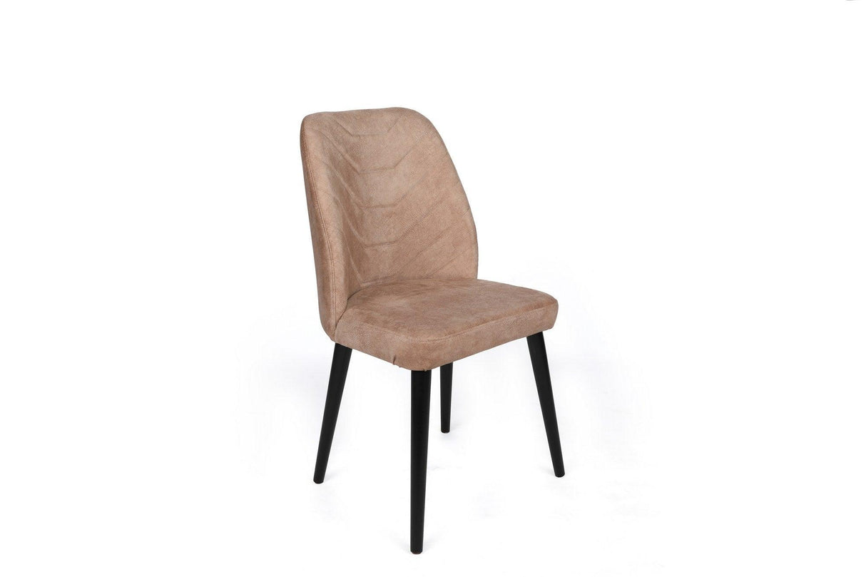 Set scaune (2 bucăți) Dallas Chair Set (2 Pieces), Bej, 50x90x49 cm - Vizon Black, SKU 974NMB1653