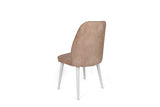 Set 2 scaune Dallas-583 V2, Mink - Alb, 50x49x90 cm