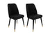 Set 2 scaune Hugo-366 V2, Negru - Auriu, 50x49x90 cm, SKU 974NMB1669, imagine 1