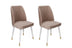Set 2 scaune Hugo-404 V2, Bej - Alb - Auriu, 50x49x90 cm, SKU 974NMB1676, imagine 1