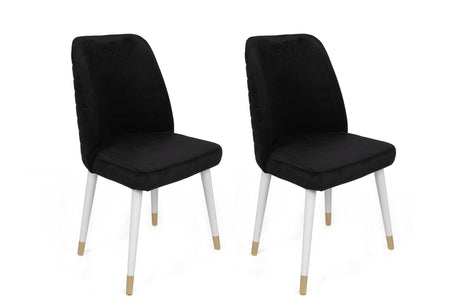 Set scaune (2 bucăți) Hugo Chair Set (2 Pieces), Negru, 50x90x49 cm