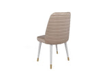 Set scaune (2 bucăți) Hugo Chair Set (2 Pieces), Negru, 50x90x49 cm - Auriu alb crem, SKU 974NMB1677
