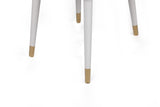 Set scaune (2 bucăți) Hugo Chair Set (2 Pieces), Negru, 50x90x49 cm - Auriu alb crem, SKU 974NMB1677