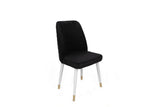 Set scaune (2 bucăți) Hugo Chair Set (2 Pieces), Negru, 50x90x49 cm - Auriu Alb Negru, SKU 974NMB1677