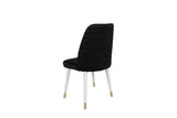 Set scaune (2 bucăți) Hugo Chair Set (2 Pieces), Negru, 50x90x49 cm - Auriu Alb Negru, SKU 974NMB1677