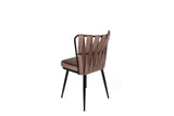 Set scaune (2 bucati) Kusakli Chair Set, 43 x 82 x 43 cm - Maro deschis Negru, SKU 974NMB1681