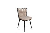 Set scaune (2 bucati) Kusakli Chair Set, 43 x 82 x 43 cm - Crem Negru, SKU 974NMB1681