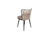Set scaune (2 bucati) Kusakli Chair Set, 43 x 82 x 43 cm - Crem Negru, SKU 974NMB1681