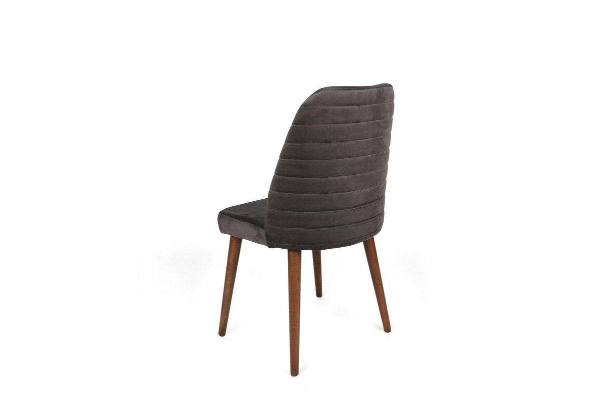Set scaune (2 bucati) Bucatarie Sufragerie Tutku Chair  50 x 90 x 49 cm - Nuc antracit, SKU 974NMB1683