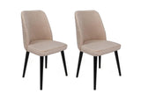 Set scaune (2 bucati) Bucatarie Sufragerie Tutku Chair  50 x 90 x 49 cm - Crem Negru, SKU 974NMB1683