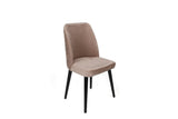 Set scaune (2 bucati) Bucatarie Sufragerie Tutku Chair  50 x 90 x 49 cm - Bej Negru, SKU 974NMB1683