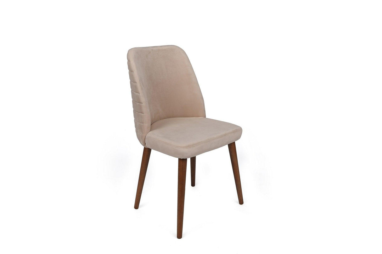 Set scaune (2 bucati) Bucatarie Sufragerie Tutku Chair  50 x 90 x 49 cm - Cremă de nucă, SKU 974NMB1683