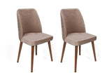 Set scaune (2 bucati) Bucatarie Sufragerie Tutku Chair  50 x 90 x 49 cm - Nuc Bej, SKU 974NMB1683
