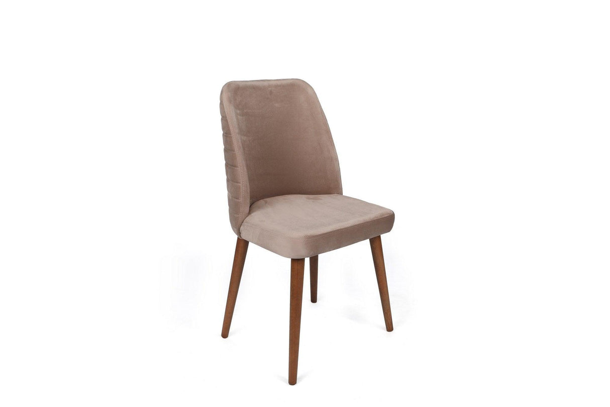 Set scaune (2 bucati) Bucatarie Sufragerie Tutku Chair  50 x 90 x 49 cm - Nuc Bej, SKU 974NMB1683