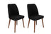 Set 2 scaune Tutku-351 V2, Negru - Nuc, 50x49x90 cm, SKU 974NMB1694, imagine 1