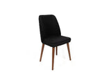Set 2 scaune Tutku-351 V2, Negru - Nuc, 50x49x90 cm