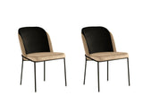 Set scaune Bucatarie Sufragerie (2 bucăți) DR Chair Set, 54 x 86 x 55 cm - Crem/negru, SKU 974NMB1715