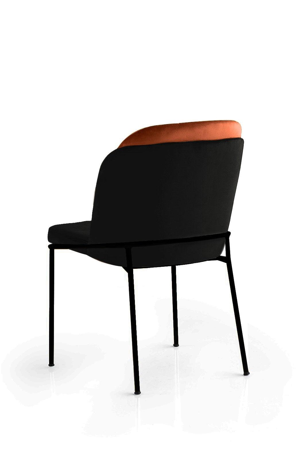Set scaune Bucatarie Sufragerie (4 bucăți) DR Chair Set, 54 x 86 x 55 cm - Portocaliu, SKU 974NMB1716