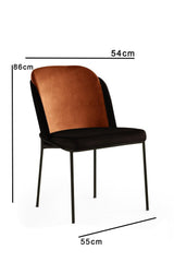 Set scaune Bucatarie Sufragerie (4 bucăți) DR Chair Set, 54 x 86 x 55 cm - Portocaliu, SKU 974NMB1716
