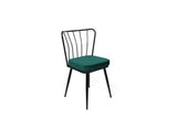 Set scaune (2 bucăți) Yıldız 944 Chair Set (2 Pieces), Albastru inchis, 43 x 82 x 42 cm - Verde Negru, SKU 974NMB1721