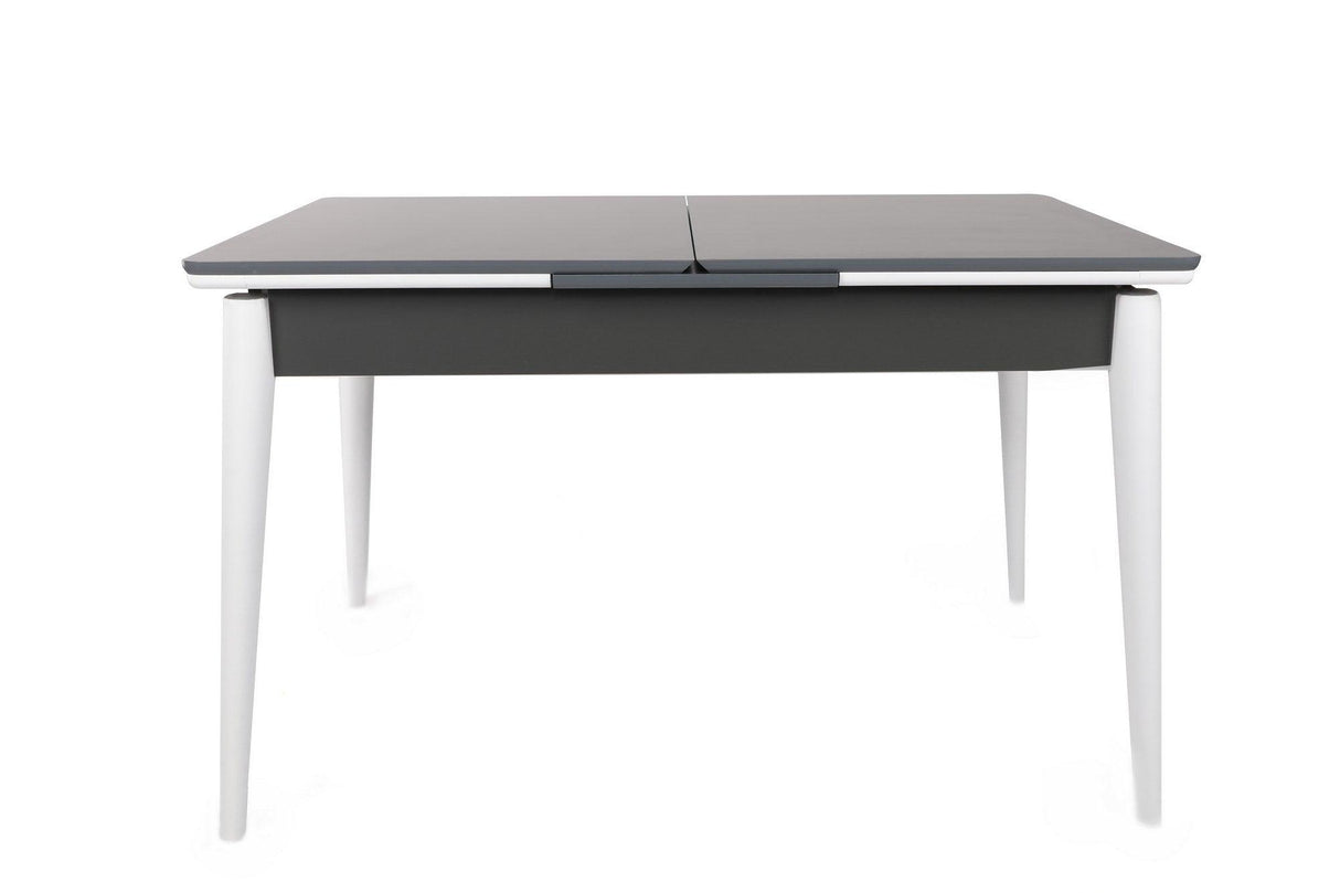 Masă Extensibila Sigma  Dining Table, Nuc, 130 x 80 x 80 cm - Alb antracit, SKU 974NMB1732