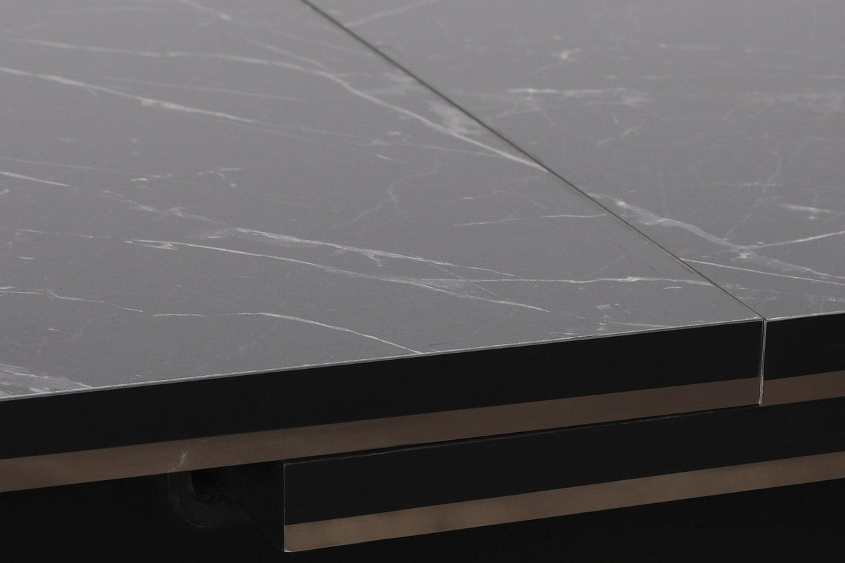 Masa Bucatarie Star Dining Table Extensibila, Gri, 120 x 75 x 79 cm - Negru, SKU 974NMB1735