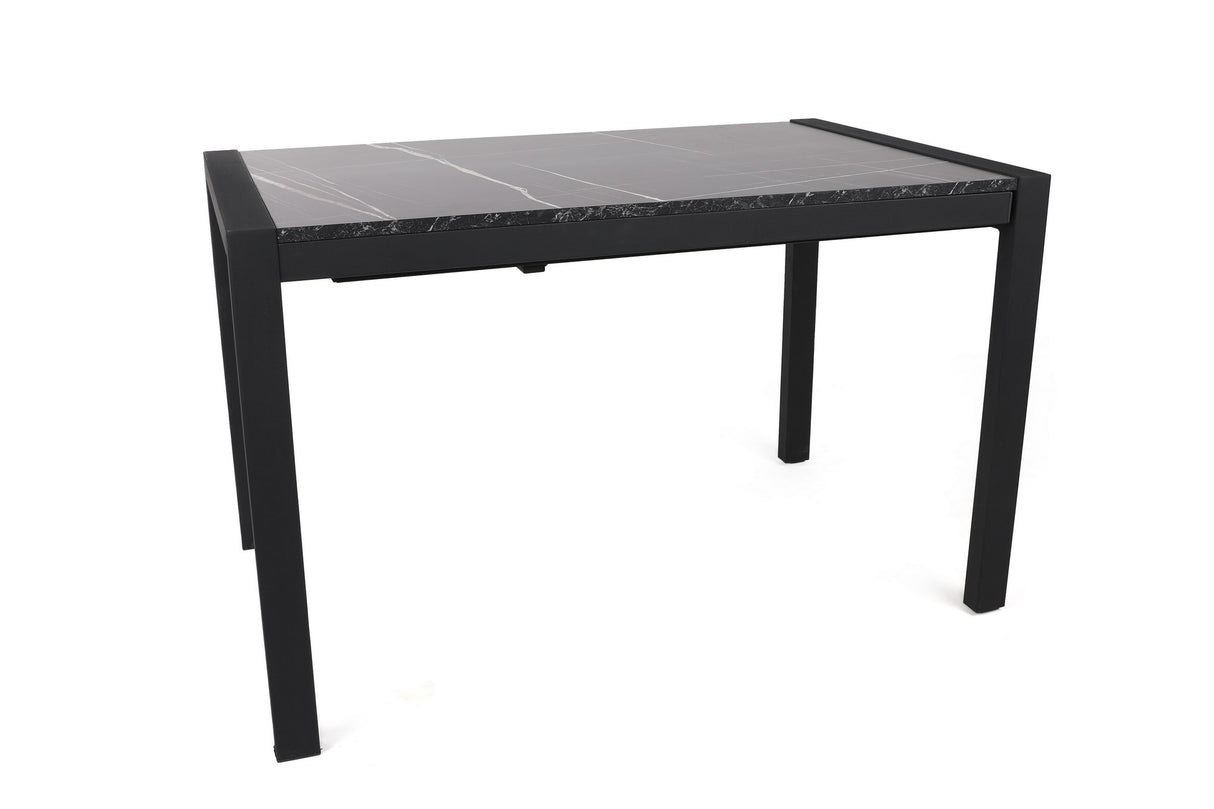 Masă dining extensibilă Silva - 1012, Negru, 120x74x75 cm