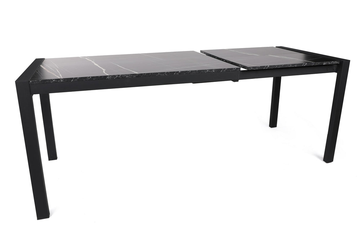 Masă dining extensibilă Silva - 1012, Negru, 120x74x75 cm
