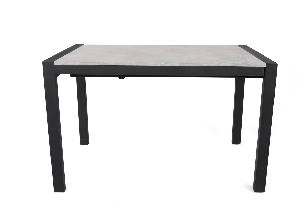 Masă dining extensibilă Silva - 1013, Mink - Negru, 120x74x75 cm