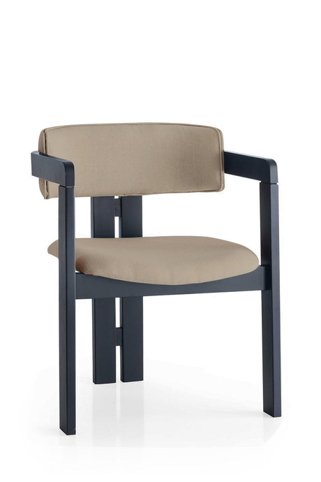 Scaun CO - 002, Negru - Mink, 58x49x76 cm