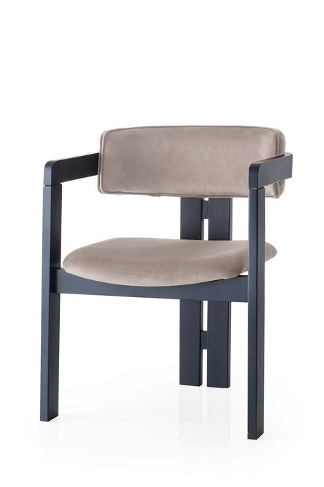 Scaun CO - 020, Negru - Maro deschis, 58x49x76 cm