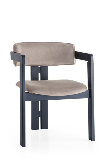 Scaun CO - 020, Negru - Maro deschis, 58x49x76 cm