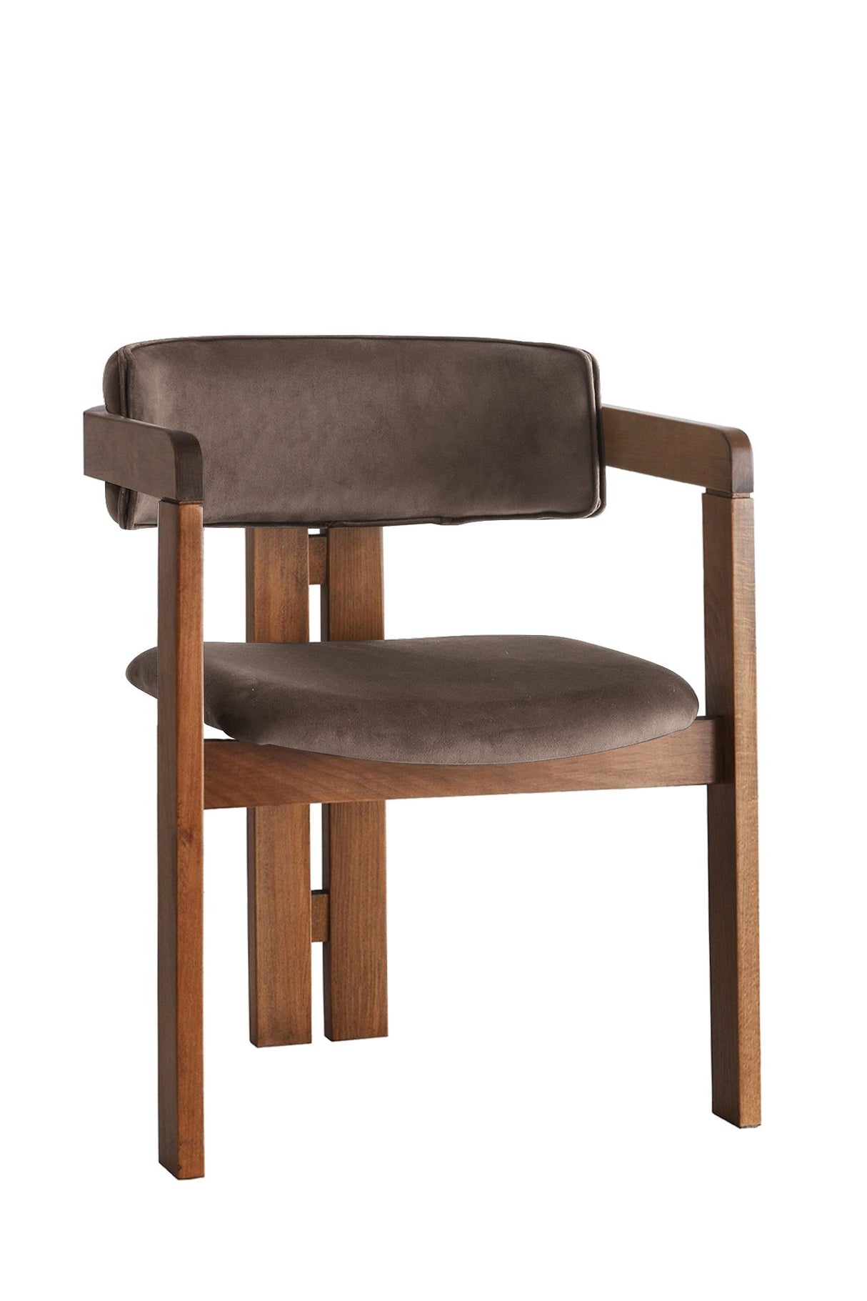 Scaun CO - 030, Nuc - Maro, 58x49x76 cm