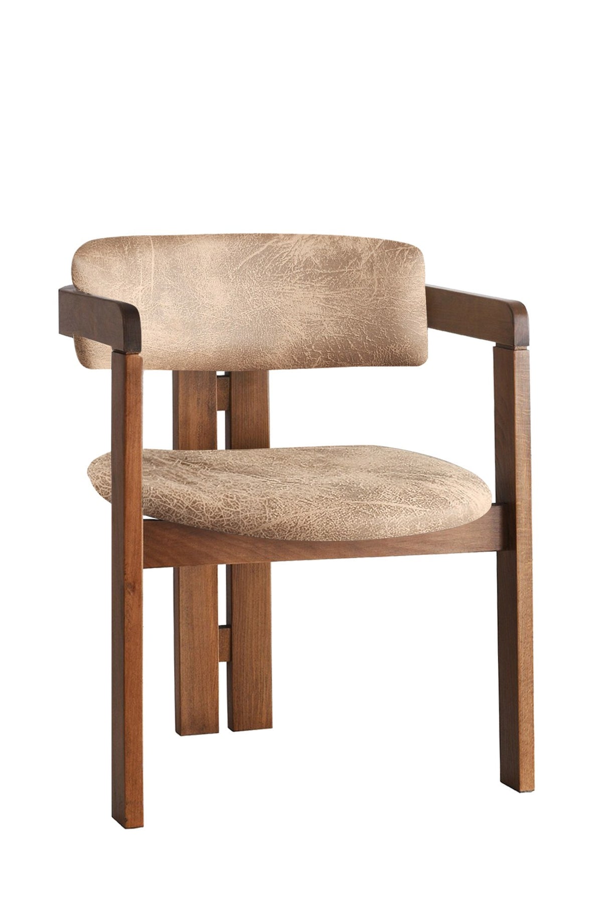 Scaun CO - 032, Nuc - Bej, 58x49x76 cm