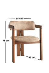 Scaun CO - 032, Nuc - Bej, 58x49x76 cm
