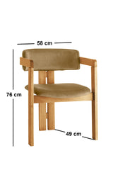 Scaun CO - 036, Stejar - Light taupe, 58x49x76 cm