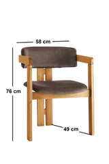 Scaun CO - 039, Stejar - Maro, 58x49x76 cm