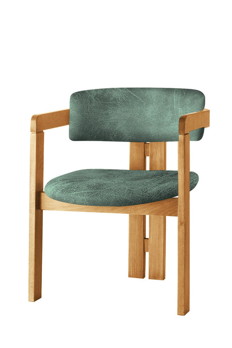 Scaun CO - 040, Stejar - Verde, 58x49x76 cm