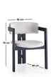 Scaun CO-045, Crem - Negru, 58x49x76 cm, SKU 974NMB1770, imagine 4