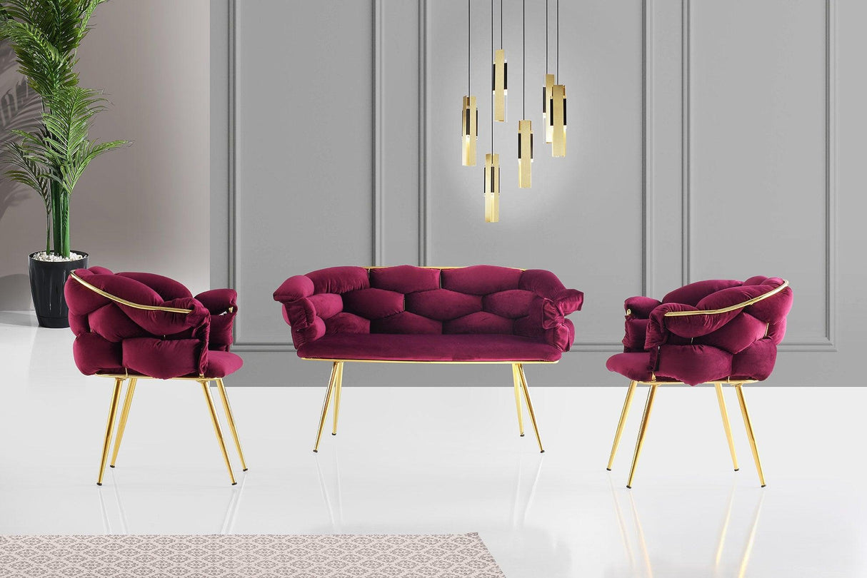 Set de canapea Balon Sofa Set,  135 x 79 x 65 cm - Grena, SKU 974NMB1801