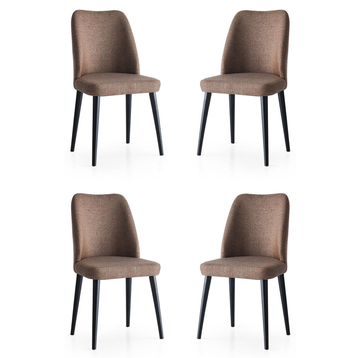 Set de scaune Luna - 673, Maro, Diverse configurații, 49x90x52 cm - 4 bucăți | SKU: 974NMB1824 | Set de scaune Luna - 673, Maro, 49x90x52 cm, varianta 4 bucăți, produs pentru amenajarea locuinței, disponibil online în România la CasaMob