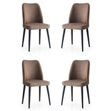 Set de scaune Luna - 673, Maro, Diverse configurații, 49x90x52 cm - 4 bucăți | SKU: 974NMB1824 | Set de scaune Luna - 673, Maro, 49x90x52 cm, varianta 4 bucăți, produs pentru amenajarea locuinței, disponibil online în România la CasaMob
