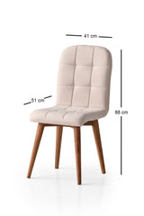 Set 4 scaune Retro - 708, Crem, 41x51x88 cm