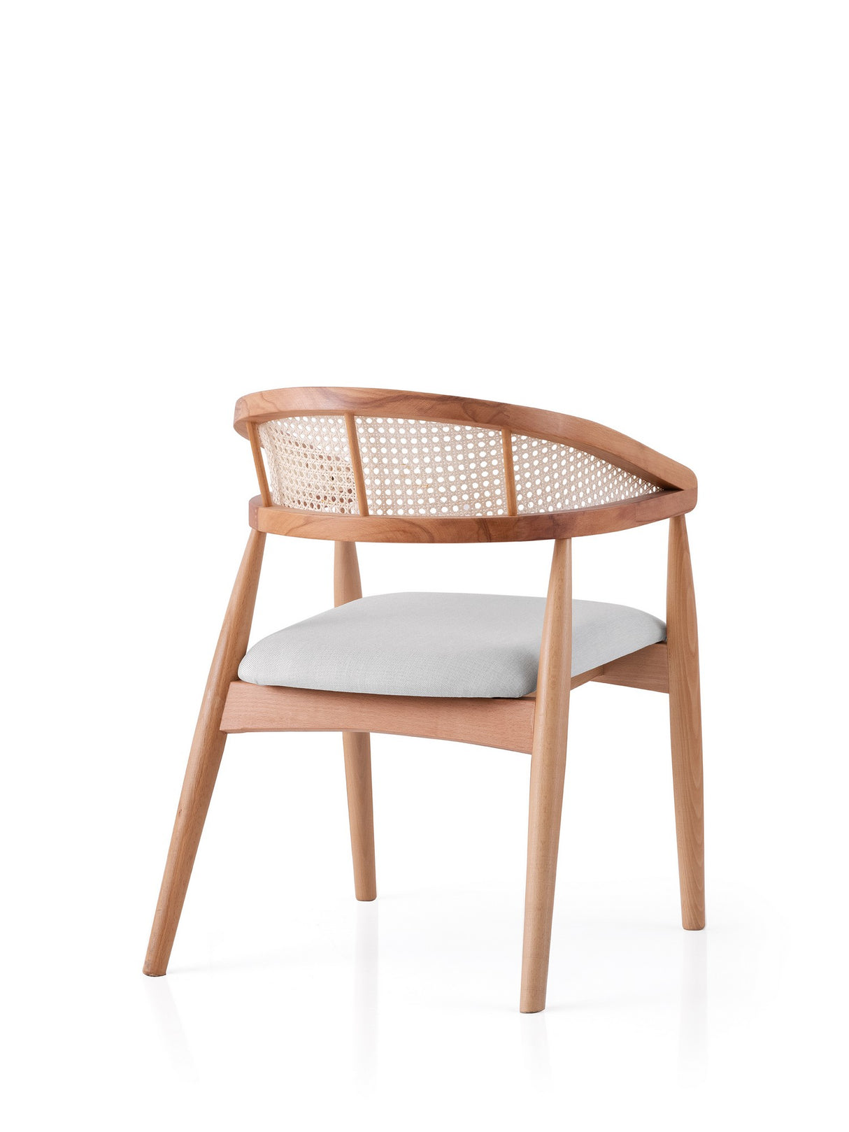 Scaun Atlas - 4352, Stejar - Crem, 53x53x75 cm
