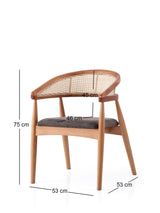 Scaun Atlas - 4353, Stejar - Maro deschis, 53x53x75 cm
