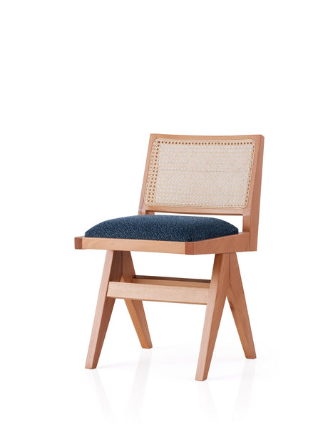 Scaun Form - 4302, Stejar - Dark bue, 45x60x77 cm