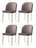 Set 4 scaune Dore - 125 V4, Auriu - Maro - Mink, 62x52x75 cm, SKU 974NMB1853, imagine 1